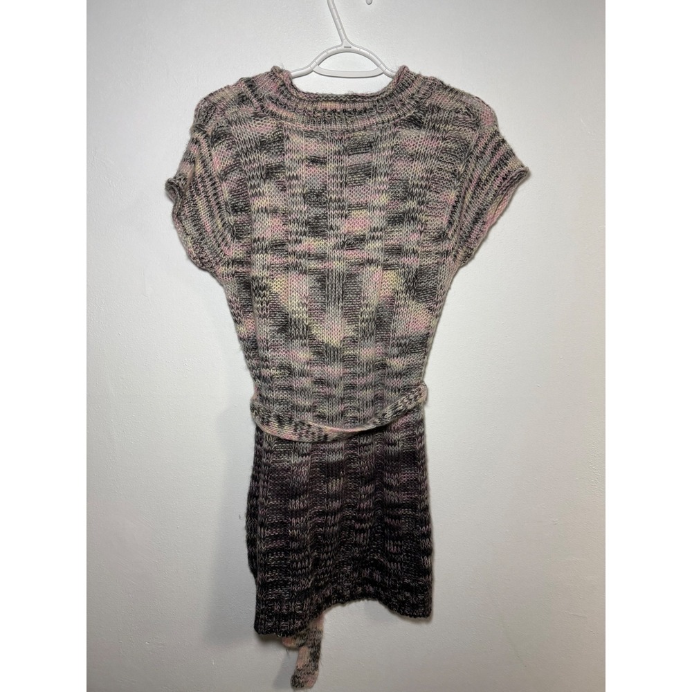 Ultraflirt Sweater Belted Ombre Knit Short Sleeve Sweater Womens Large Y2K Boho - Picture 3 of 7